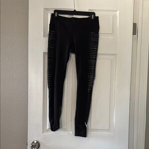 Athleta Black Leggings with Studded Accents